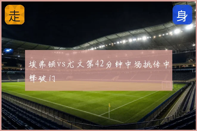埃弗顿vs尤文第42分钟中场挑传中锋破门